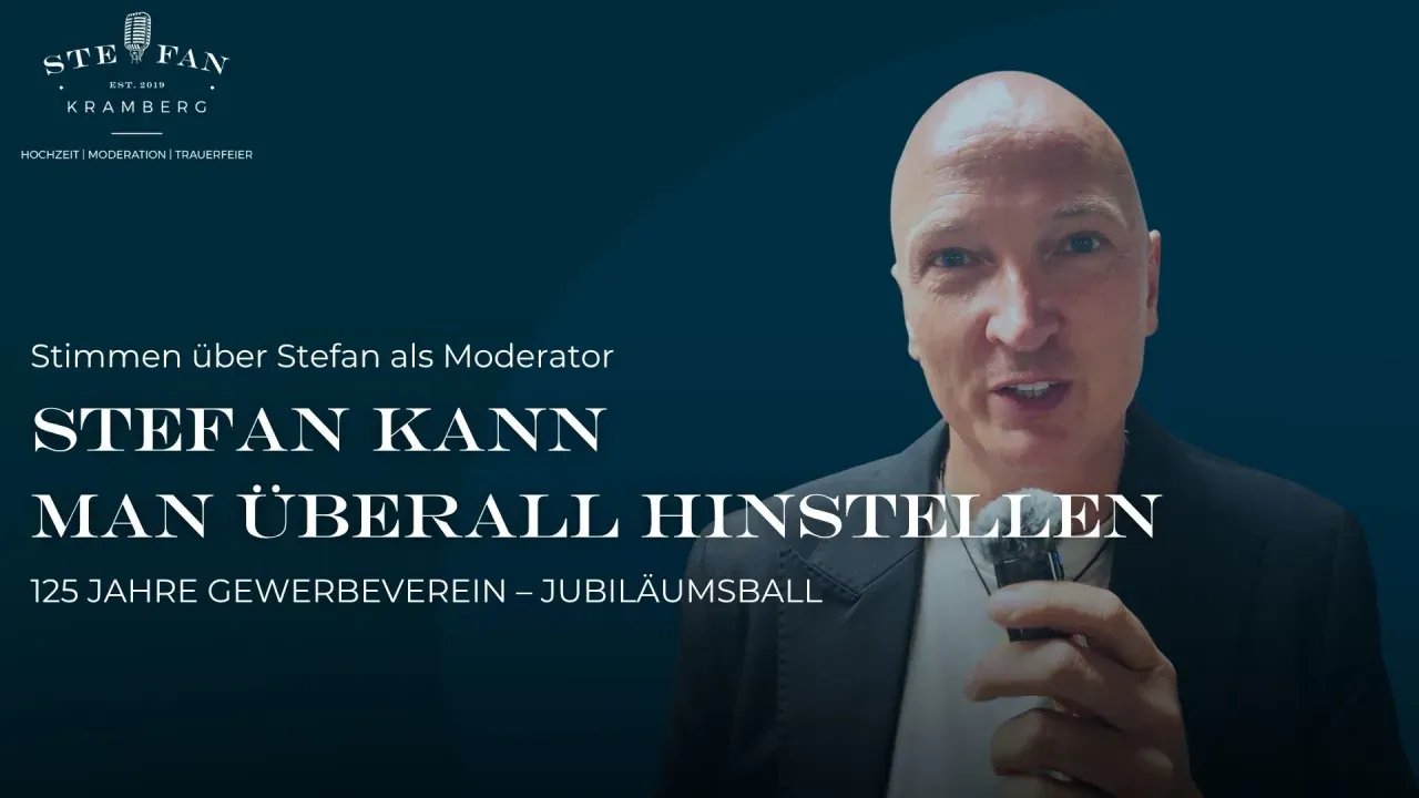 Videotestimonial: Tom Beser über Moderator Stefan Kramberg beim Jubiläumsball 125 Jahre Gewerbeverein Rheinfelden